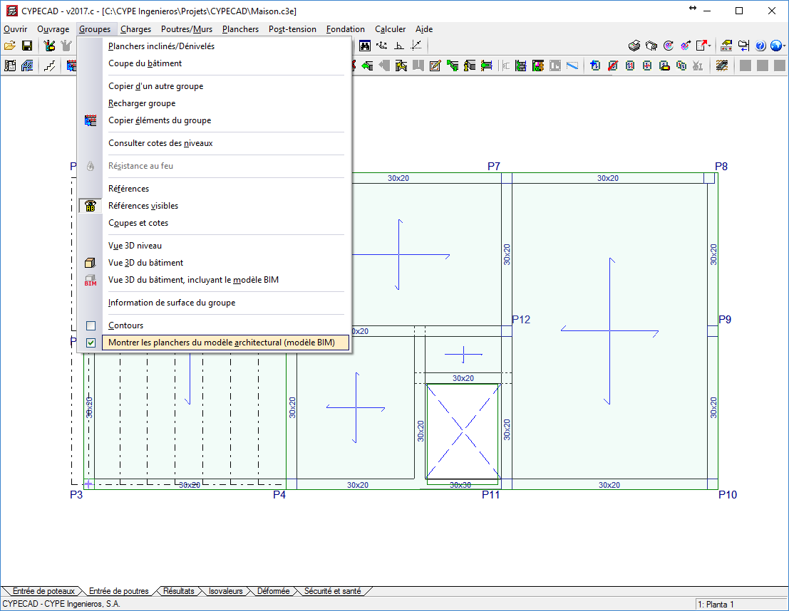 CYPECAD - Intégration de CYPECAD dans le flux de travail Open BIM