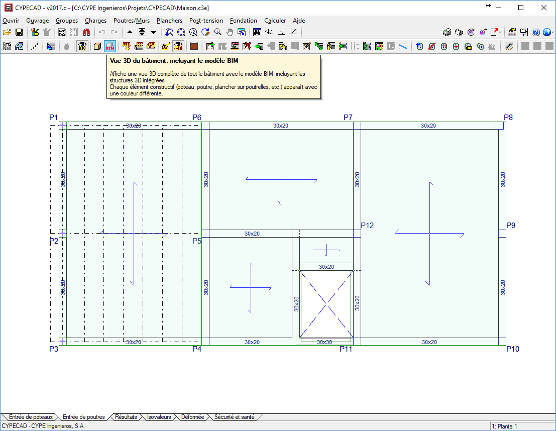 CYPECAD - Intégration de CYPECAD dans le flux de travail Open BIM