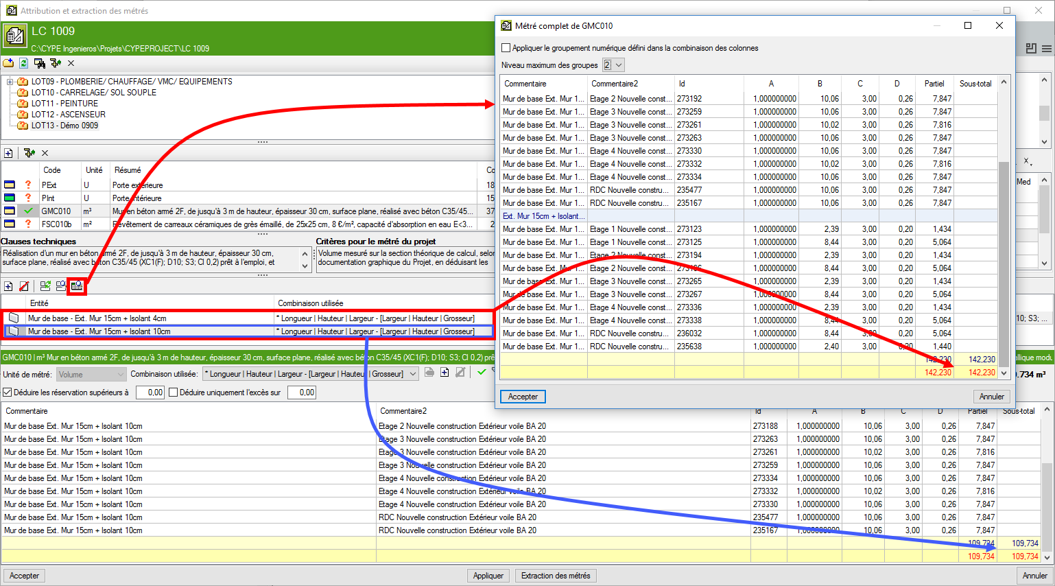 CYPEPROJECT - Métrés et chiffrages de modèles Revit