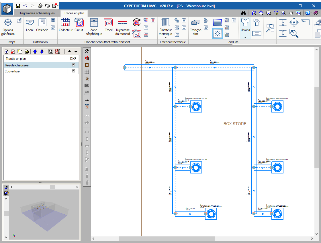 CYPETHERM HVAC - Génération automatique d’unions de conduits
